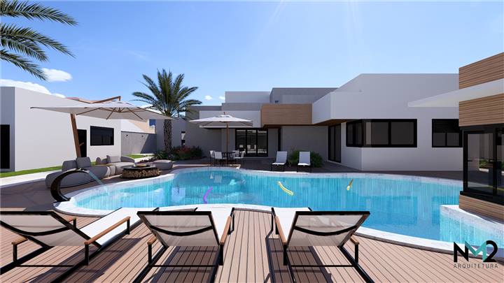 Área externa com piscina — NM2 Arquitetura Maringá